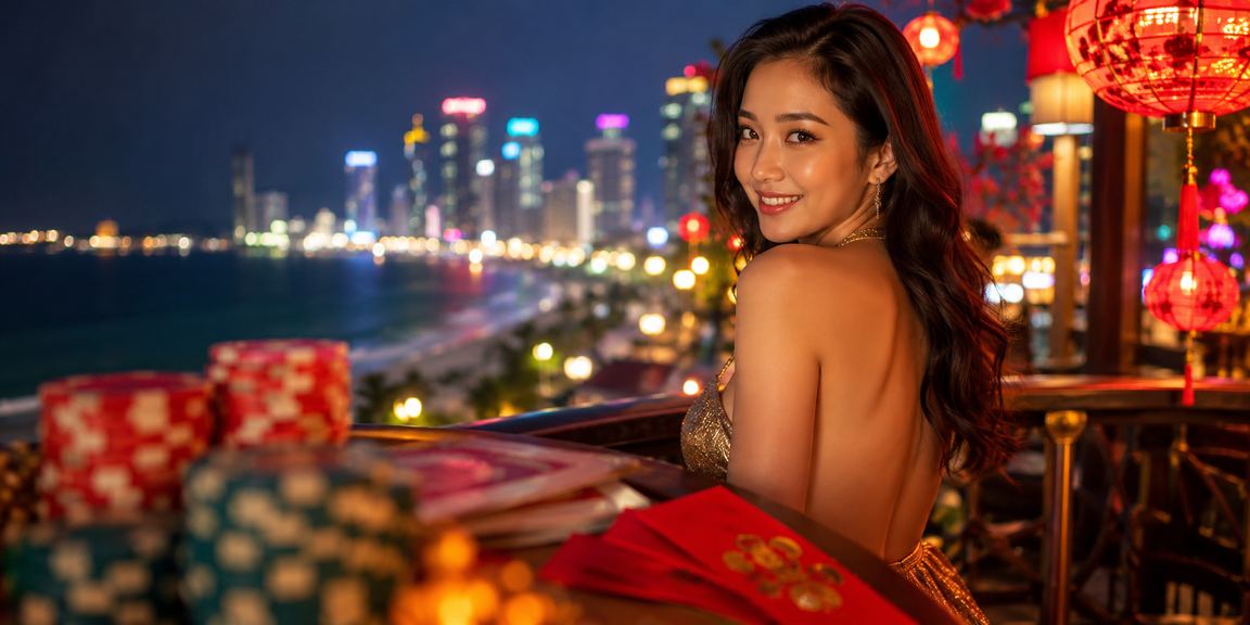 Người chơi bài tại Sapa dưới ánh đèn lồng rực rỡ, không khí giải trí truyền thống